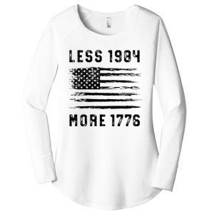 Less 1984 More 1776 Grunge Flag 1st Amendment Free Speech Women's Perfect Tri Tunic Long Sleeve Shirt