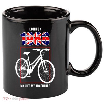 London 1986 My Life My Adventure 11oz C Handle Ceramic Mug