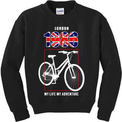 London 1986 My Life My Adventure Kids Sweatshirt