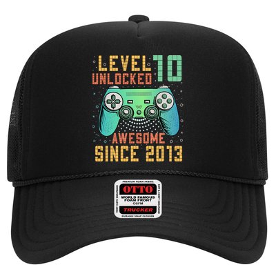 Level 10 Unlocked 10th Birthday 10 Year Old Boy Gifts Gamer Trucker Hat