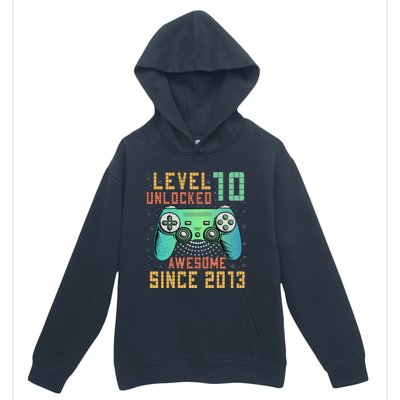 Level 10 Unlocked 10th Birthday 10 Year Old Boy Gifts Gamer Urban Pullover Hoodie