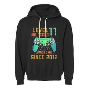 Level 11 Unlocked 11th Birthday 11 Year Old Boy Gifts Gamer Garment-Dyed Fleece Hoodie