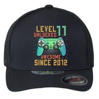 Level 11 Unlocked 11th Birthday 11 Year Old Boy Gifts Gamer Flexfit Unipanel Trucker Cap