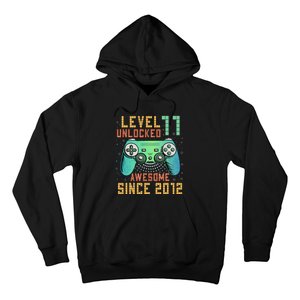 Level 11 Unlocked 11th Birthday 11 Year Old Boy Gifts Gamer Hoodie