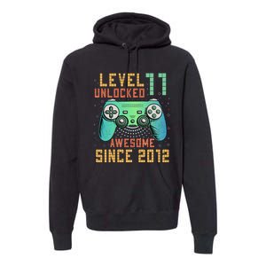 Level 11 Unlocked 11th Birthday 11 Year Old Boy Gifts Gamer Premium Hoodie