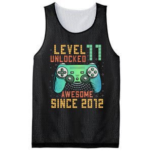 Level 11 Unlocked 11th Birthday 11 Year Old Boy Gifts Gamer Mesh Reversible Basketball Jersey Tank