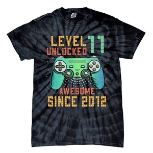 Level 11 Unlocked 11th Birthday 11 Year Old Boy Gifts Gamer Tie-Dye T-Shirt