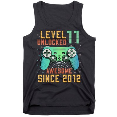 Level 11 Unlocked 11th Birthday 11 Year Old Boy Gifts Gamer Tank Top