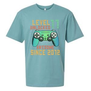 Level 11 Unlocked 11th Birthday 11 Year Old Boy Gifts Gamer Sueded Cloud Jersey T-Shirt