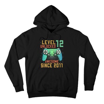 Level 12 Unlocked 12th Birthday 12 Year Old Boy Gifts Gamer Hoodie