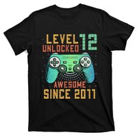 Level 12 Unlocked 12th Birthday 12 Year Old Boy Gifts Gamer T-Shirt