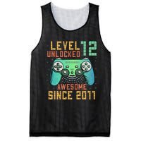 Level 12 Unlocked 12th Birthday 12 Year Old Boy Gifts Gamer Mesh Reversible Basketball Jersey Tank