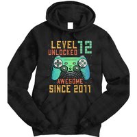 Level 12 Unlocked 12th Birthday 12 Year Old Boy Gifts Gamer Tie Dye Hoodie