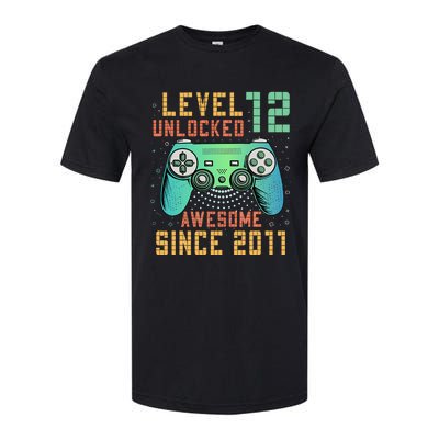 Level 12 Unlocked 12th Birthday 12 Year Old Boy Gifts Gamer Softstyle CVC T-Shirt