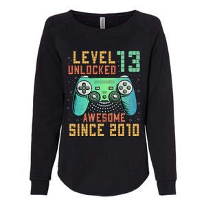 Level 13 Unlocked 13th Birthday 13 Year Old Boy Gifts Gamer Womens California Wash Sweatshirt