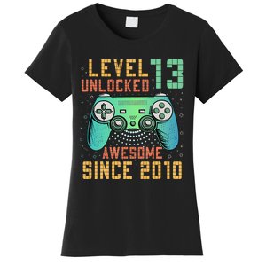 Level 13 Unlocked 13th Birthday 13 Year Old Boy Gifts Gamer Women's T-Shirt