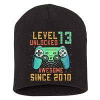 Level 13 Unlocked 13th Birthday 13 Year Old Boy Gifts Gamer Short Acrylic Beanie