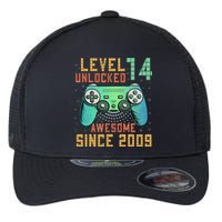 Level 14 Unlocked 14th Birthday 14 Year Old Boy Gifts Gamer Flexfit Unipanel Trucker Cap