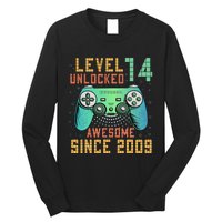 Level 14 Unlocked 14th Birthday 14 Year Old Boy Gifts Gamer Long Sleeve Shirt