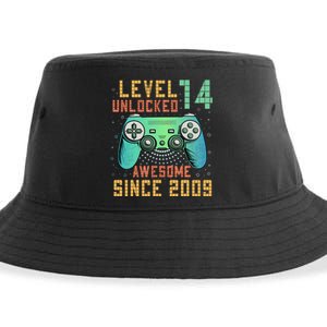 Level 14 Unlocked 14th Birthday 14 Year Old Boy Gifts Gamer Sustainable Bucket Hat