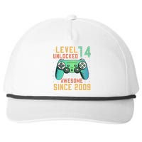 Level 14 Unlocked 14th Birthday 14 Year Old Boy Gifts Gamer Snapback Five-Panel Rope Hat