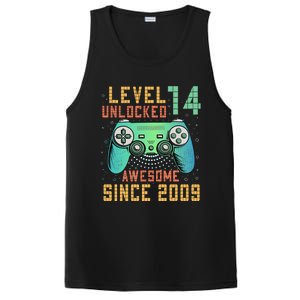 Level 14 Unlocked 14th Birthday 14 Year Old Boy Gifts Gamer PosiCharge Competitor Tank