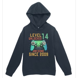 Level 14 Unlocked 14th Birthday 14 Year Old Boy Gifts Gamer Urban Pullover Hoodie