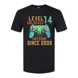 Level 14 Unlocked 14th Birthday 14 Year Old Boy Gifts Gamer Softstyle CVC T-Shirt