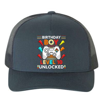 Level 10 Unlocked Video Gamer 10th Birthday Gamer . Yupoong Adult 5-Panel Trucker Hat