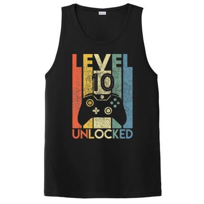 Level 10 Unlocked Funny Video Gamer 10th Birthday PosiCharge Competitor Tank