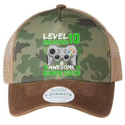 Level 10 Unlocked Awesome 2013 Funny Gamer 10th Birthday Legacy Tie Dye Trucker Hat