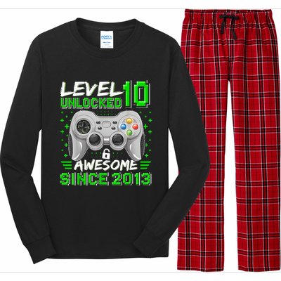 Level 10 Unlocked Awesome 2013 Funny Gamer 10th Birthday Long Sleeve Pajama Set