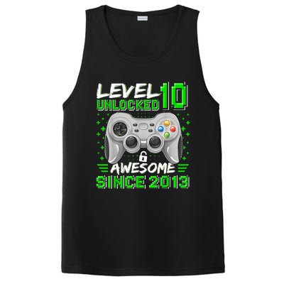 Level 10 Unlocked Awesome 2013 Funny Gamer 10th Birthday PosiCharge Competitor Tank