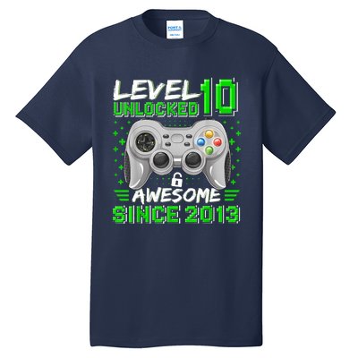 Level 10 Unlocked Awesome 2013 Funny Gamer 10th Birthday Tall T-Shirt