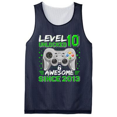 Level 10 Unlocked Awesome 2013 Funny Gamer 10th Birthday Mesh Reversible Basketball Jersey Tank