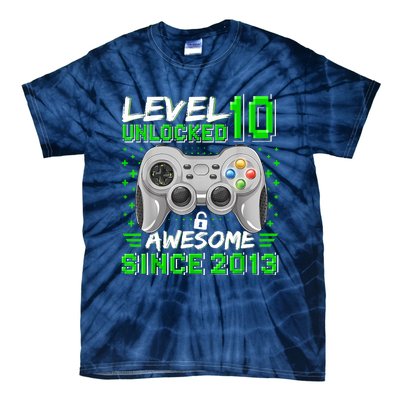 Level 10 Unlocked Awesome 2013 Funny Gamer 10th Birthday Tie-Dye T-Shirt