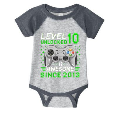 Level 10 Unlocked Awesome 2013 Funny Gamer 10th Birthday Infant Baby Jersey Bodysuit