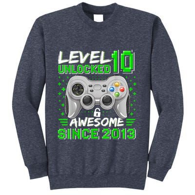 Level 10 Unlocked Awesome 2013 Funny Gamer 10th Birthday Sweatshirt