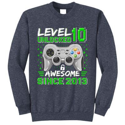 Level 10 Unlocked Awesome 2013 Funny Gamer 10th Birthday Sweatshirt