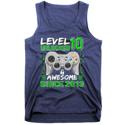 Level 10 Unlocked Awesome 2013 Funny Gamer 10th Birthday Tank Top