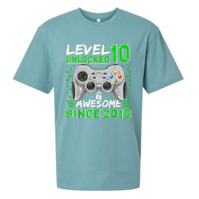 Level 10 Unlocked Awesome 2013 Funny Gamer 10th Birthday Sueded Cloud Jersey T-Shirt