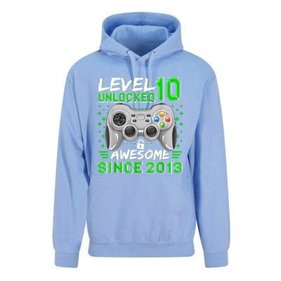 Level 10 Unlocked Awesome 2013 Funny Gamer 10th Birthday Unisex Surf Hoodie