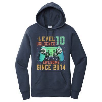 Level 10 Unlocked 10th Birthday 10 Year Old Gifts Gamer Bday Women's Pullover Hoodie