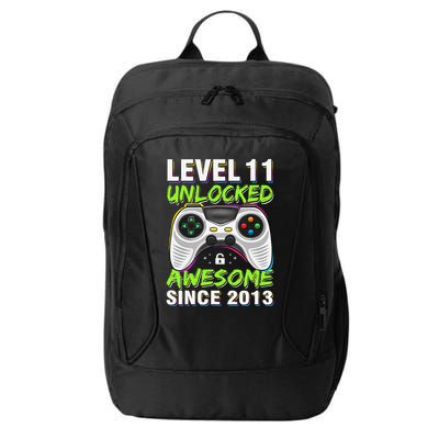 Level 11 Unlocked Awesome Since 2013 11th Birthday Gaming City Backpack