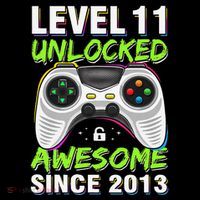 Level 11 Unlocked Awesome Since 2013 11th Birthday Gaming Impact Tech Backpack
