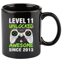 Level 11 Unlocked Awesome Since 2013 11th Birthday Gaming 11oz C Handle Ceramic Mug