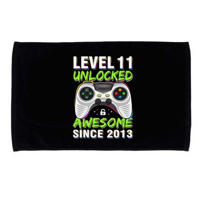 Level 11 Unlocked Awesome Since 2013 11th Birthday Gaming Microfiber Hand Towel