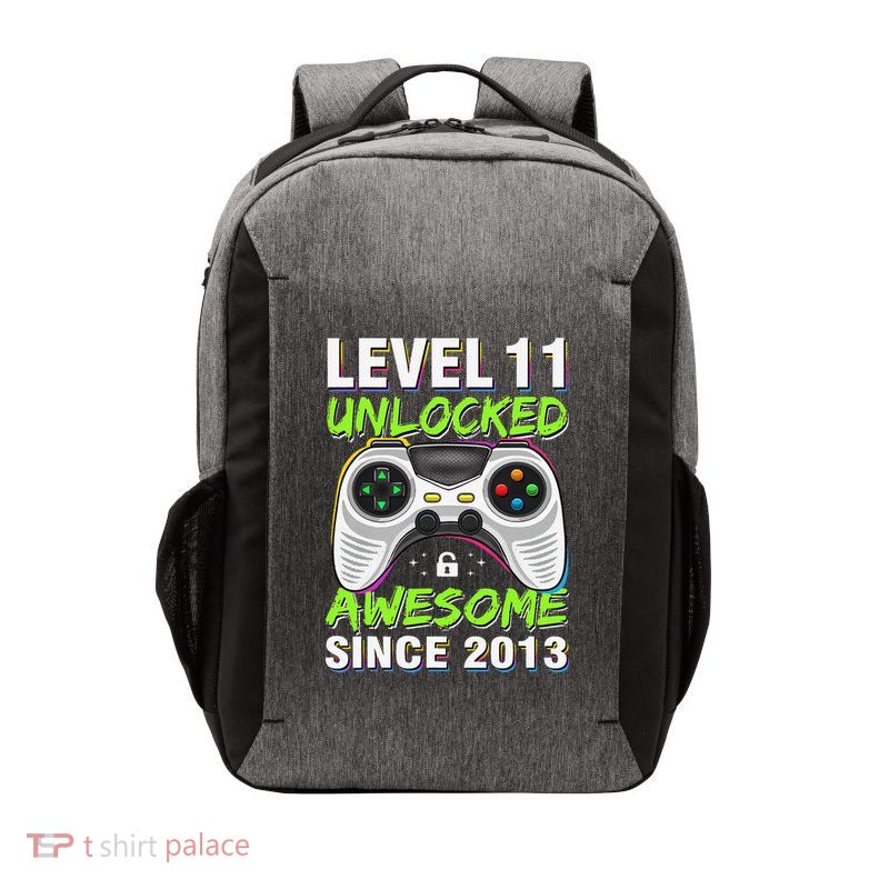 Level 11 Unlocked Awesome Since 2013 11th Birthday Gaming Vector Backpack