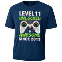 Level 11 Unlocked Awesome Since 2013 11th Birthday Gaming Cooling Performance Crew T-Shirt