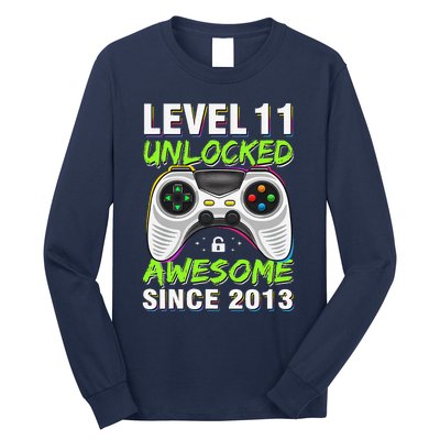 Level 11 Unlocked Awesome Since 2013 11th Birthday Gaming Long Sleeve Shirt